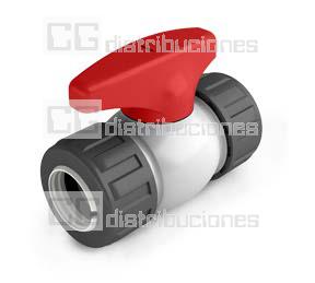 Llaves Esfericas Pvc Con Doble Union Y Traba Mecan Cg Distribuciones